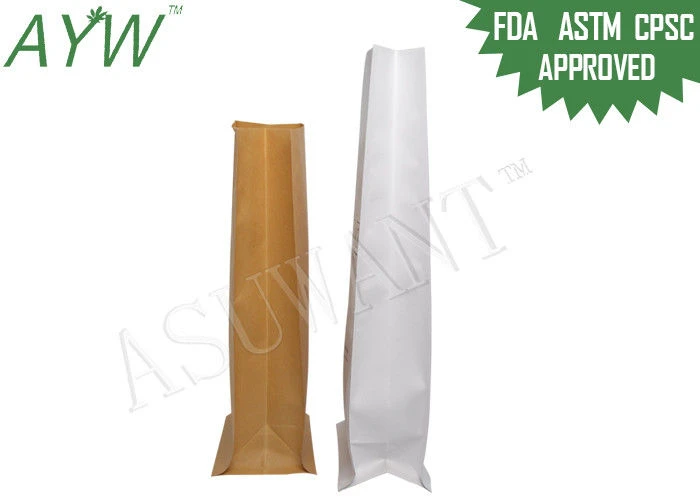Food Grade Resealable Coffee Bags With Valve , Personalized Tea Bags PE Lined Side Gusset