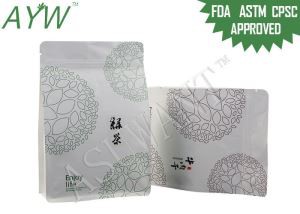 الأكياس السفلية الشاي / القهوة المسطحة السفلية كرافت ورقة doypack