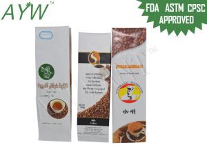 أكياس شاي القهوة السوداء غير اللامعة الجانبية الجانبية راقصة التعادل مع ملصق خاص