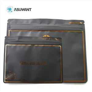 جملة 3 سحاب سحاب أكياس الماريجوانا أكياس مخصصة كيس تغليف البلاستيك المطبوع للملابس الداخلية مع نافذة